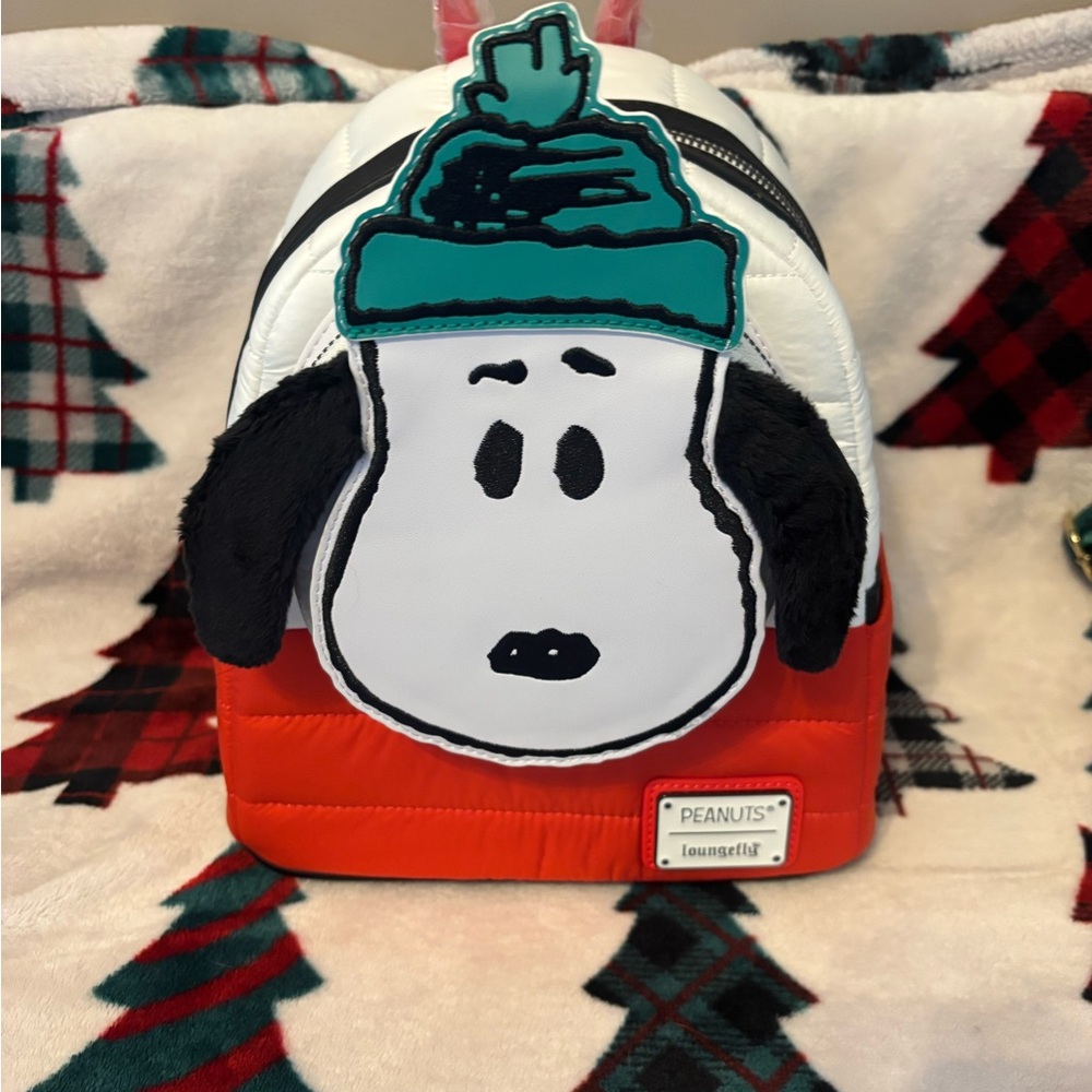 Loungefly Peanuts Backpack - Red, Black, White, Green